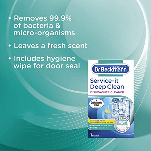 Dr. Beckmann 9011 Service-It Deep Clean Dishwasher Cleaner, 75 g + Wipe - Bargain Genie