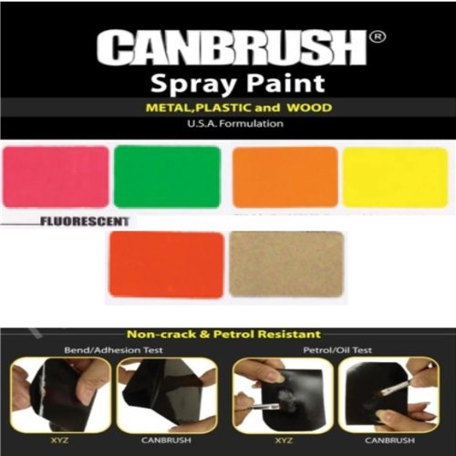 CANBRUSH Spray Paint - For Metal Plastic & Wood 400ML - Flourescent Pink C53 - Bargain Genie