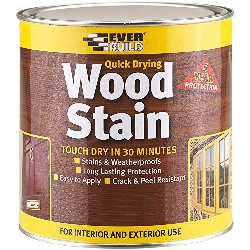 Everbuild EVBWSM250 250 ml Quick Dry Wood Stain - Satin Mahogany_P - Bargain Genie