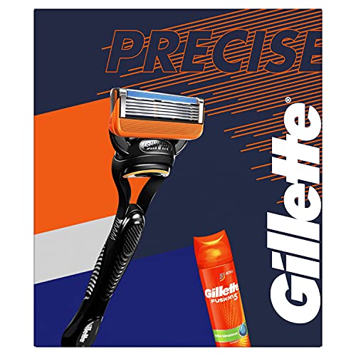 Gillette Fusion5 Razor + Shaving Gel Gift Set, Pack of 2