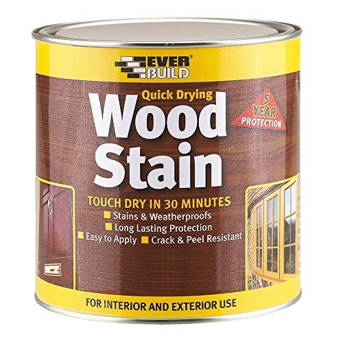 Everbuild WSTAINSWAL02-EBD Quick Drying Professional Solvent Free Satin Finish Wood Stain, Walnut, 250 ml - Bargain Genie