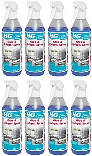 8 x HG Glass and Mirror Spray Glass Cleaner (5 + 3 Free) - 142050105