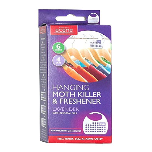 2x Acana 2675-1 Hanging Moth Killer and Lavender Freshener - White (Pack of 4) - Bargain Genie