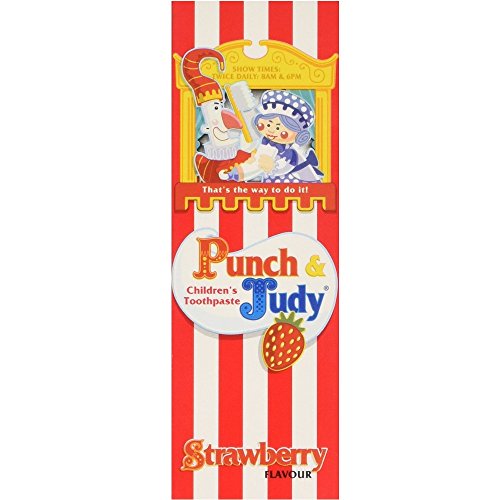 Punch & Judy - Natural Toothpaste for Kids, Flavoured Toothpaste for Children, Fluoride 1000 ppm, Sugar Free, 50ml - Bargain Genie