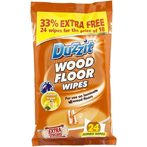 DUZZIT WOOD FLOOR WIPES EXTRA LARGE WIPES PACK OF 4 (4) - Bargain Genie