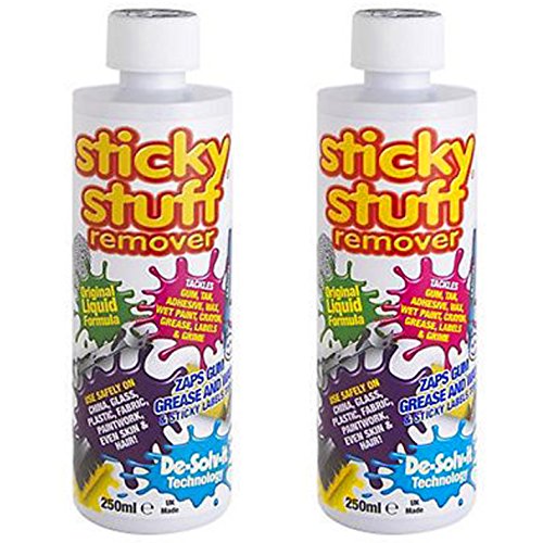 2 X De-Solv-it Sticky Stuff Glue, Chewing Gum, Paint & Residue Remover 250ml - Bargain Genie