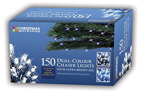 Christmas Workshop 100 LED Multi-Coloured Chaser lights, Indoor and Outdoor ~ Christmas, Weddings & Gardens ~ 8 Functions ~ 77270 - Bargain Genie