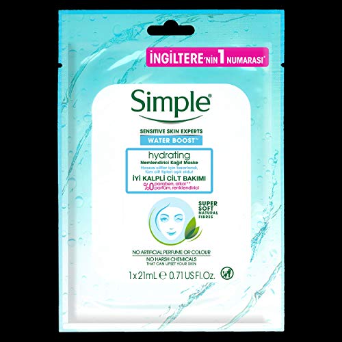 Simple Hydrating 16 days' worth of moisturiser in just 15 minutes Sheet Mask face mask for dry skin 1 pc - Bargain Genie