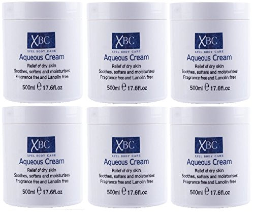 XBC Aqueous Body Cream - Jar 500ml - Pack of 6 - Bargain Genie