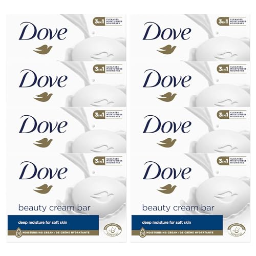 Dove Orginal Beauty Cream Bar 3 in 1 Cleanses, Moisturises and Nourishes Sulphate-Free Bath Soap for Soft and Smooth Skin, Suitable for Daily Use, 90g