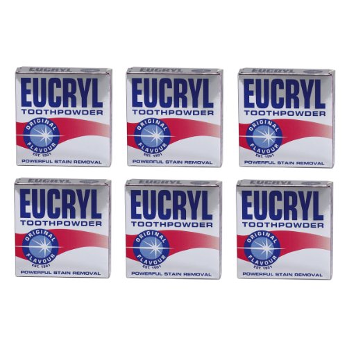 6 x Eucryl Smokers Tooth Powder Original 50g