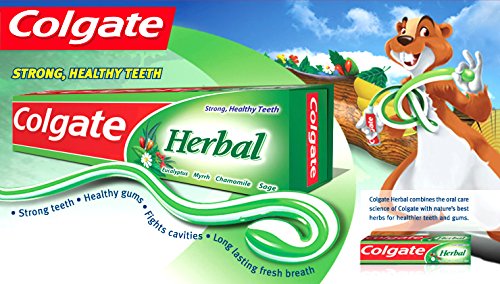 2 x Colgate Herbal Fluoride Toothpastes 100ml (154g) Eucalyptus, Myrrh, Sage & Chamomile - Bargain Genie