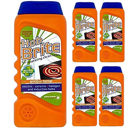 Hob Brite Original Ceramic, Electric, Halogen and Induction Hob Cream Cleaner (300ml, Pack of 5) - Bargain Genie