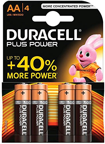 Duracell LR6/MN1500 - Pile Alcaline - AA x 4 - Plus (LR6) - Bargain Genie