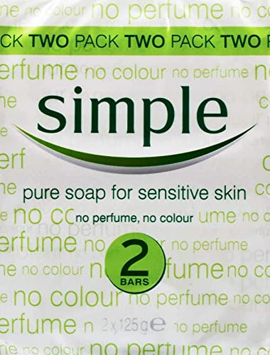 Simple 26058 Hand Soap Bars, 125 g, White (Pack of 6) - Bargain Genie