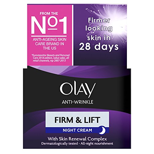 Olay Anti-Wrinkle Firm and Lift Anti-Ageing Moisturiser Night Cream, 50 ml - Bargain Genie