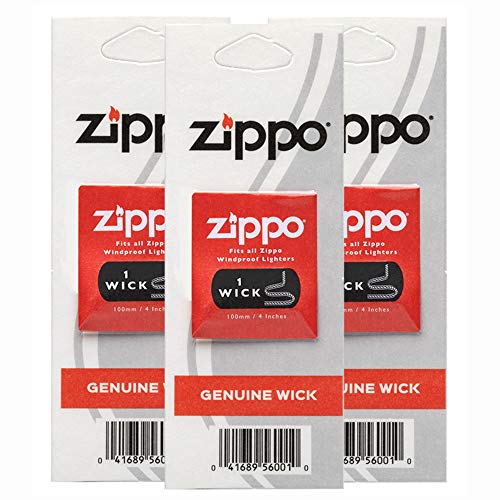 Zippo Lighter Wicks x3 & Flints x3 Reels, Packs - Value 6 Pack for Zippo Petrol Lighters, Clipper - Bargain Genie