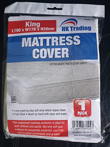 King Size Vinyl Plastic Fitted Mattress Bed Cover Sheet Protector