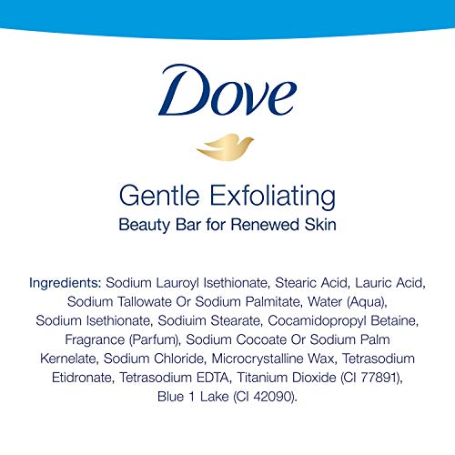 Dove Beauty Bar, Gentle Exfoliating 4 oz, 4 Bar by Dove - Bargain Genie