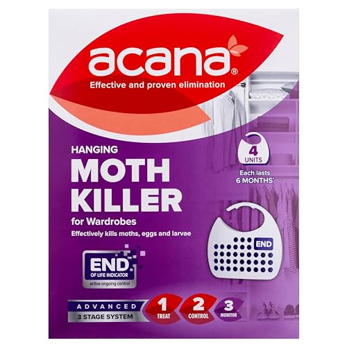 Acana 2675-1 Hanging Moth Killer and Lavender Freshener - White (Pack of 4)