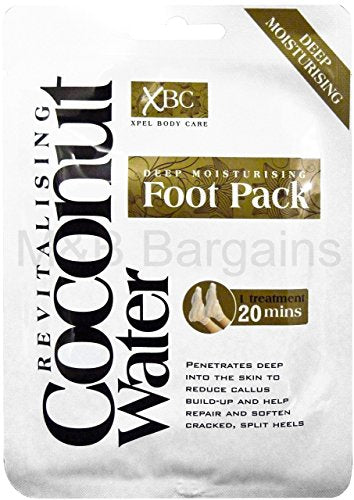 4 x Treatment Deep Moisturising Revitalising Coconut Water Foot Pack - Bargain Genie