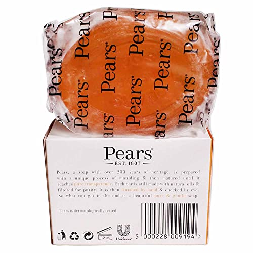 Pears Soap – Pure & Gentle with Mint Extract Transparent Blue Care Soap - 125g bar - Bargain Genie