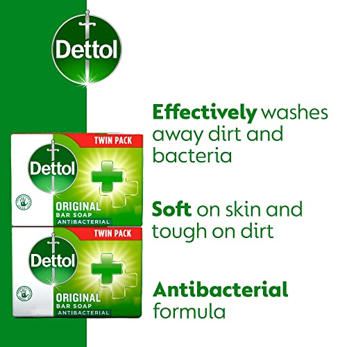 Dettol Anti-Bacterial Original Soap 2 x 100 g - Pack of 2 (Total 4 Bars)