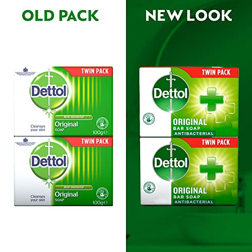 Dettol Anti-Bacterial Original Soap 2 x 100 g - Pack of 2 (Total 4 Bars)