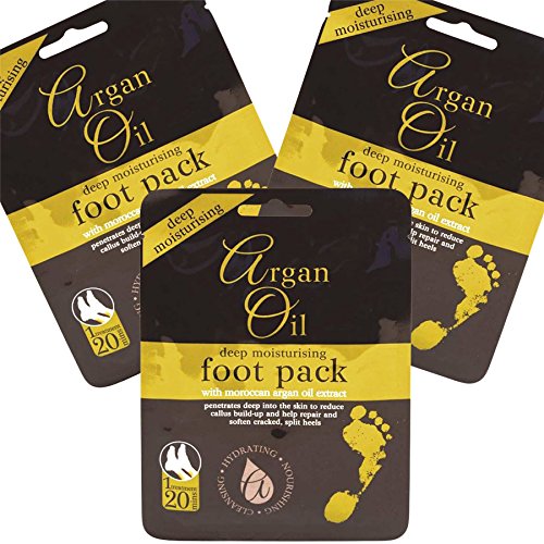 3x Moroccan Argan Oil Deep Moisturising Foot Packs - Bargain Genie