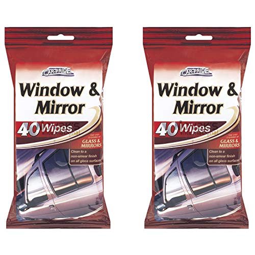 80 Car Window & Mirror Wipes 2 packs of 40 - Bargain Genie