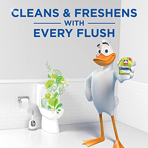 Duck Fresh Disc Toilet Cleaner Starter Pack, Toilet Bowl Sanitiser & Descaler, Lime, 36 ml, Pack of 5 - Bargain Genie