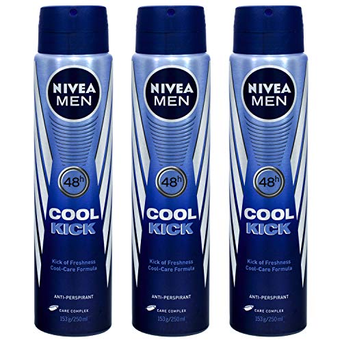 Nivea Men Cool Kick Deodorant 250 ml – Pack of 3 - Bargain Genie