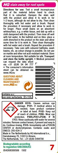 HG Stain Away 7 Rusty Mark Remover, 50 ml - Bargain Genie