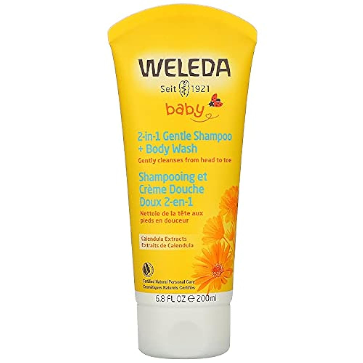 Weleda Calendula Shampoo & Body Wash 200ml X 2 (Pack of 2)