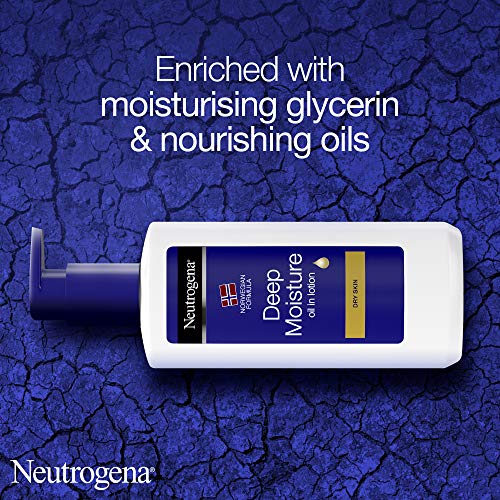 Neutrogena Deep Moisture Oil in Lotion 24 Hour Moisturisation, 250 ml, (Pack of 1) - Bargain Genie