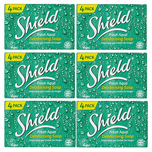 Shield Soap Aqua 4 Pack 115g x 6 Packs - Bargain Genie