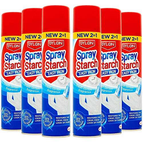 Dylon Easy Iron & Spray Starch 300ml 2 in 1 PACK OF 6 (new package ) - Bargain Genie