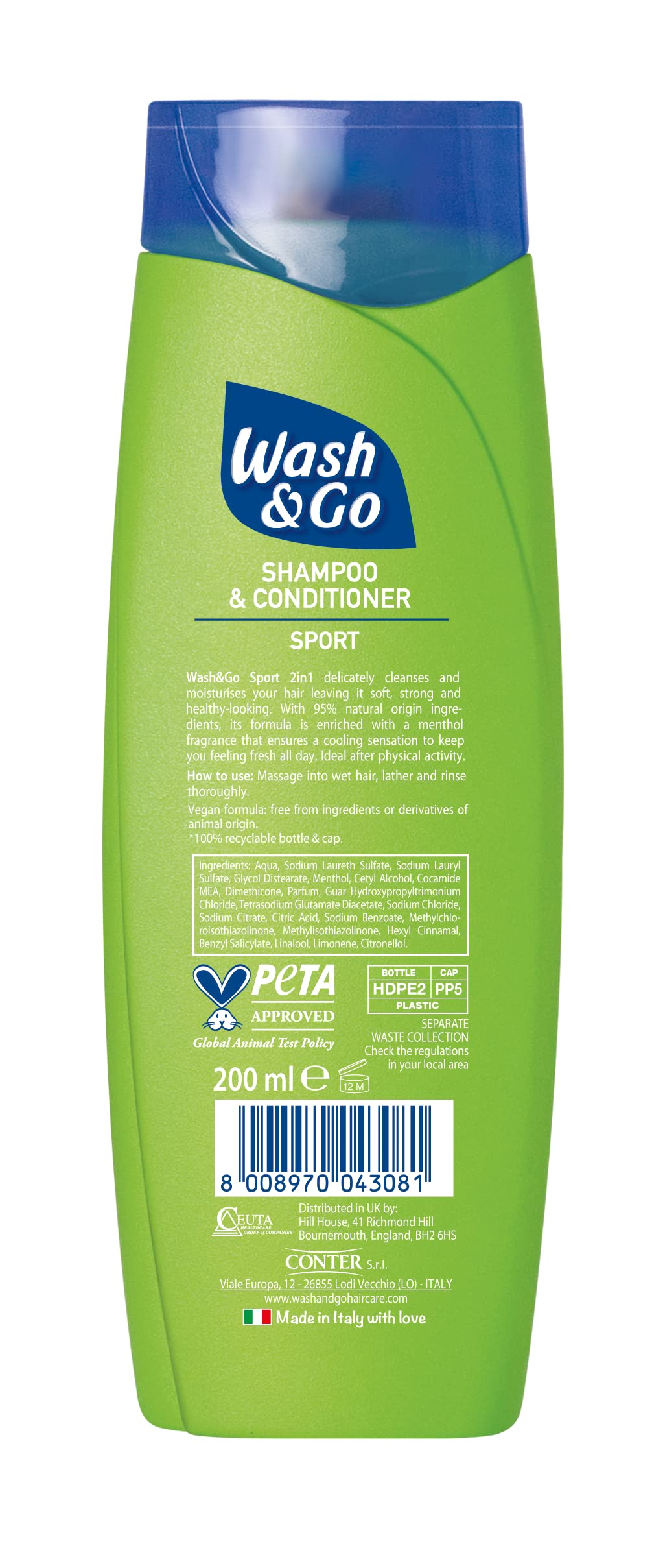 Wash & Go 2 in 1 Sport Shampoo and Conditioner X 9 bottles