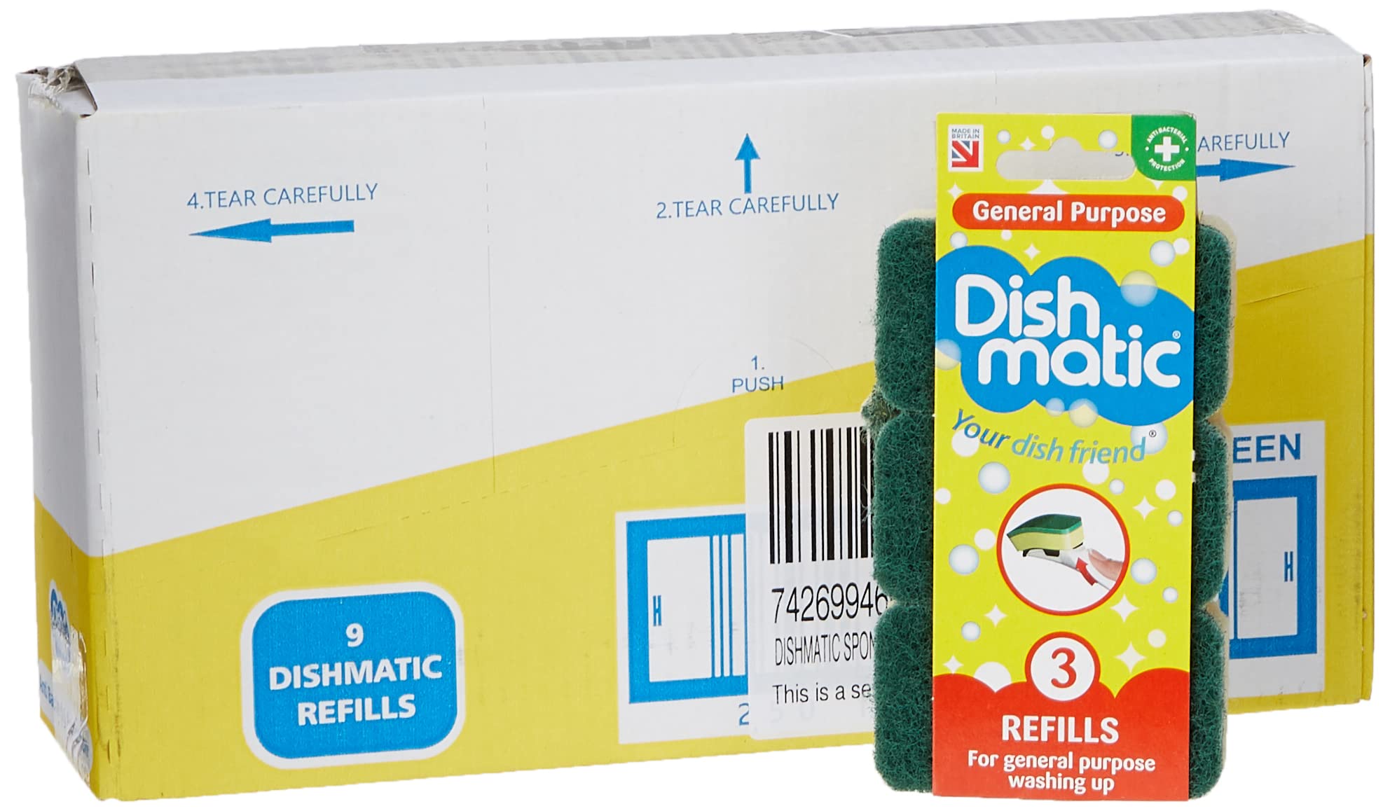 Dishmatic General-Purpose Washing-Up Sponge Refill